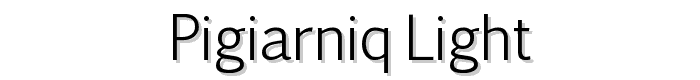 Pigiarniq Light font